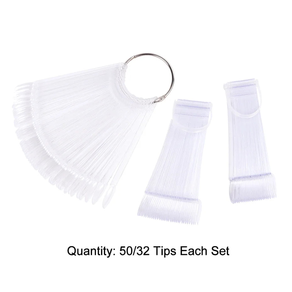 Clear Nail Swatches Display Chart