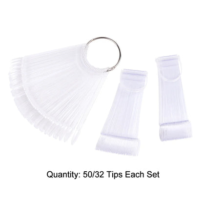 Clear Nail Swatches Display Chart