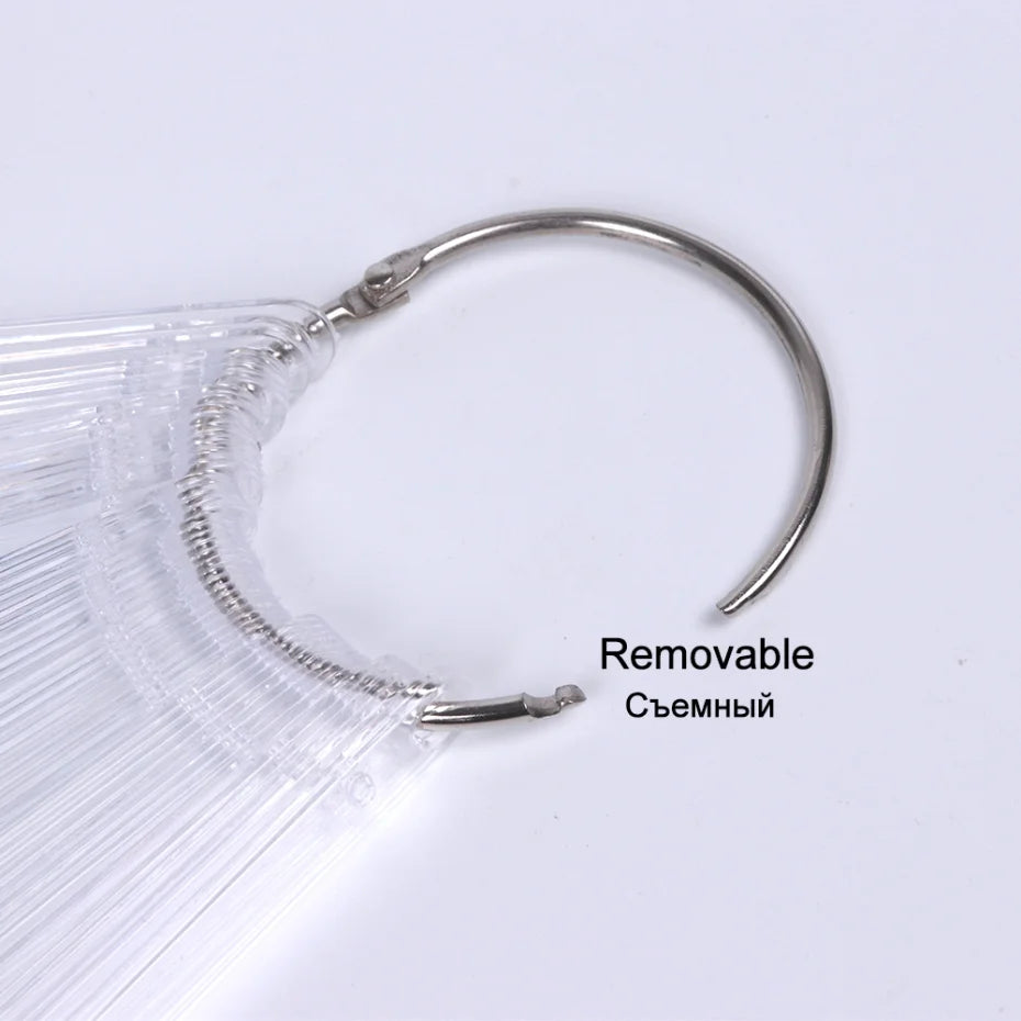 Clear Nail Swatches Display Chart