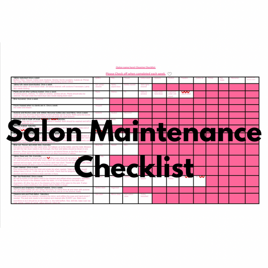 Salon maintenance checklist