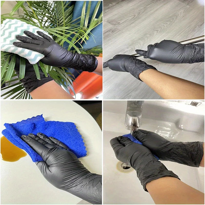 Disposable Black Nitrile Gloves