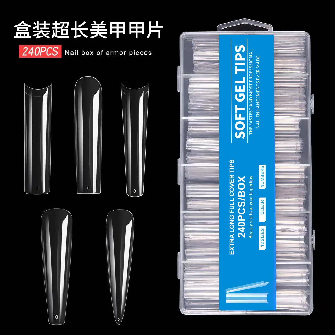 Long Soft Gel Nail Tips