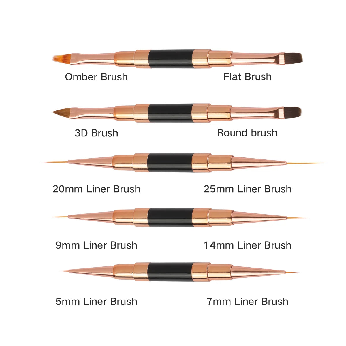 Double-Ended Nail Art Brush Set