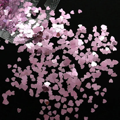 Holographic Glitter Heart Flakes