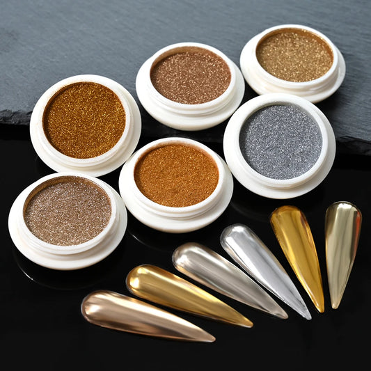 Elegant Mirror Chrome Effect Metallic Dust