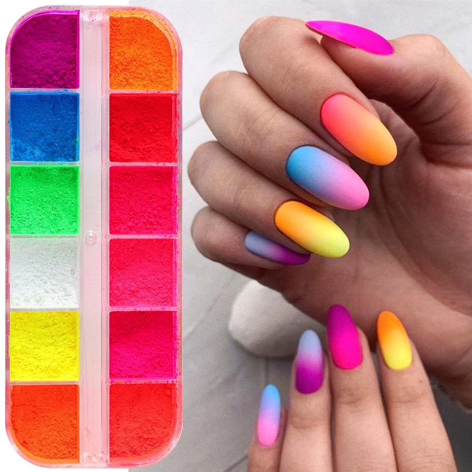 Neon Nail Pigment Fluorescent Powder