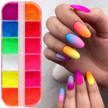 Neon Nail Pigment Fluorescent Powder