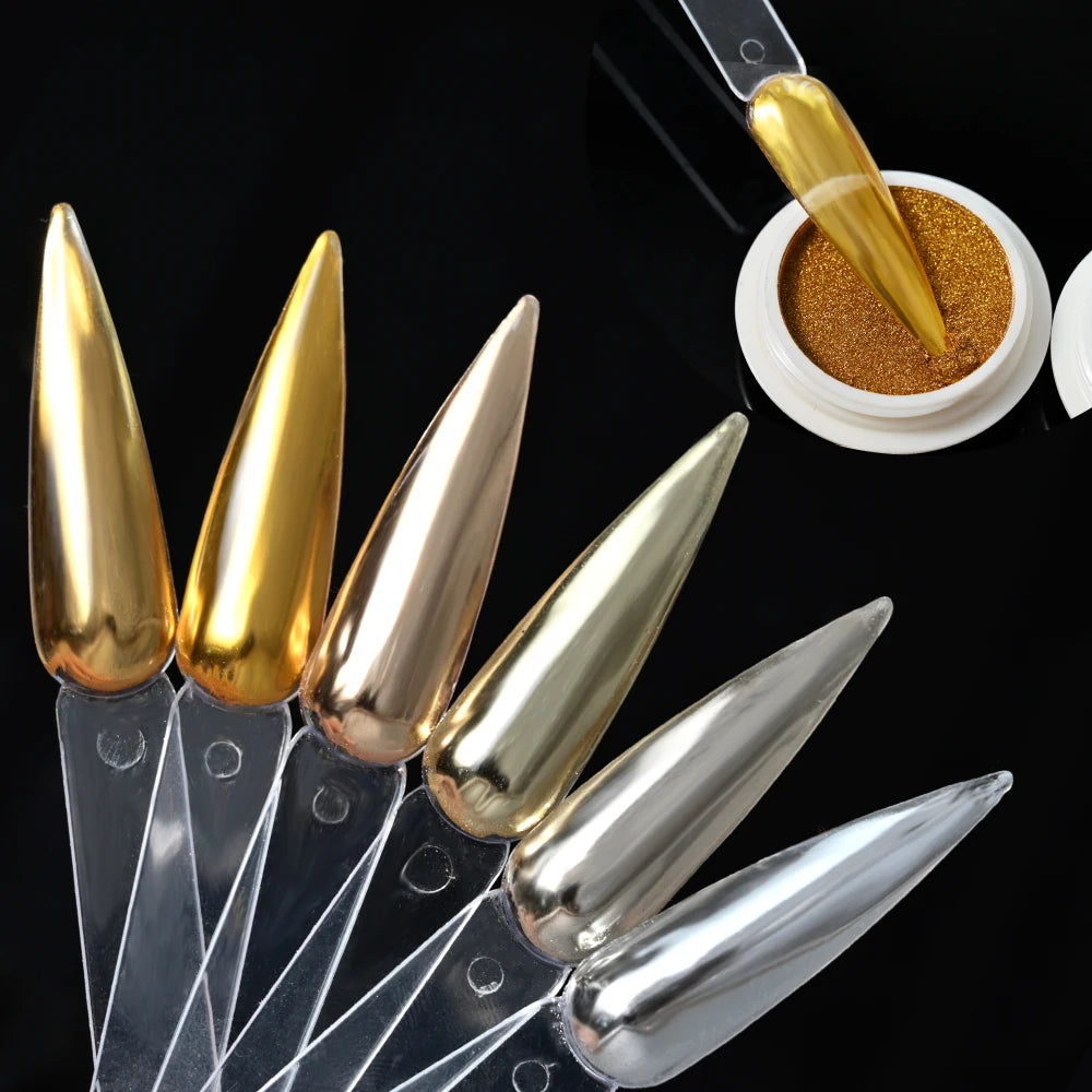 Metallic gold chrome