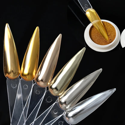 Metallic gold chrome