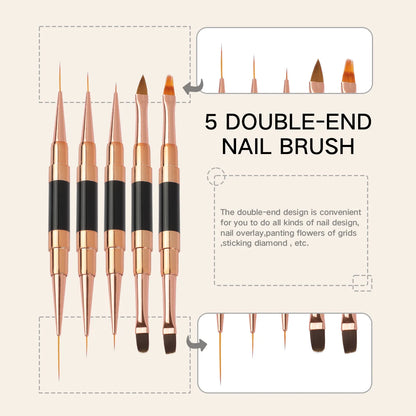 Double-Ended Nail Art Brush Set