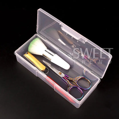 Transparent Empty Nail Art Storage Box Container