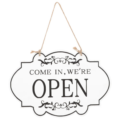 Vintage Double-Sided Open/Closed Wooden Sign