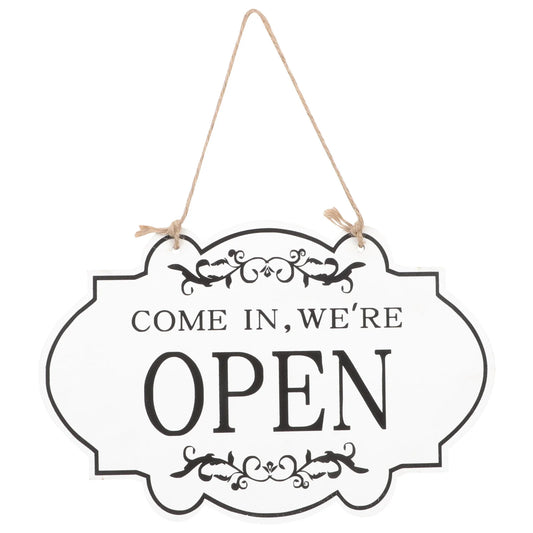 Vintage Double-Sided Open/Closed Wooden Sign