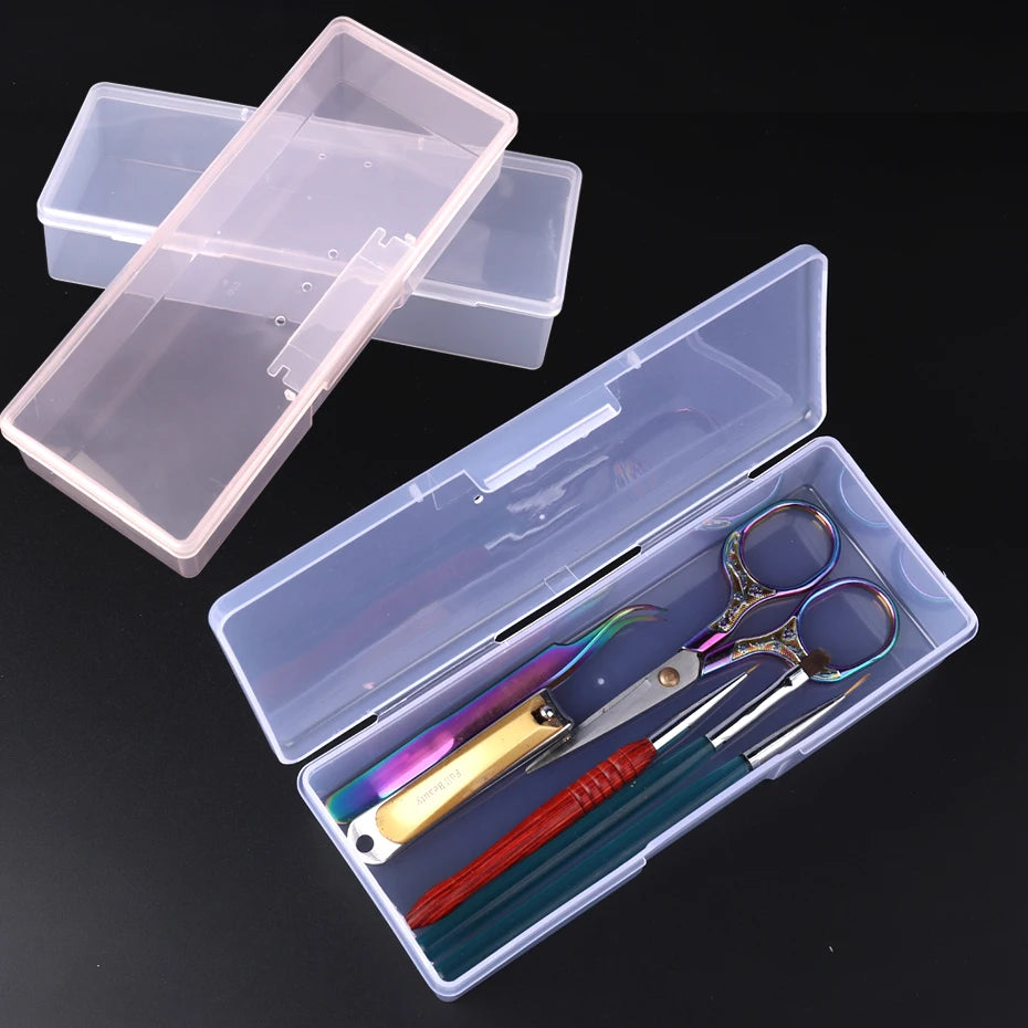 Transparent Empty Nail Art Storage Box Container