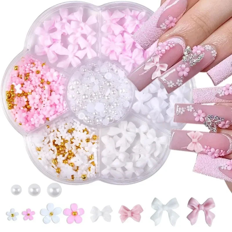 Acrylic Bows 3D Nail Art