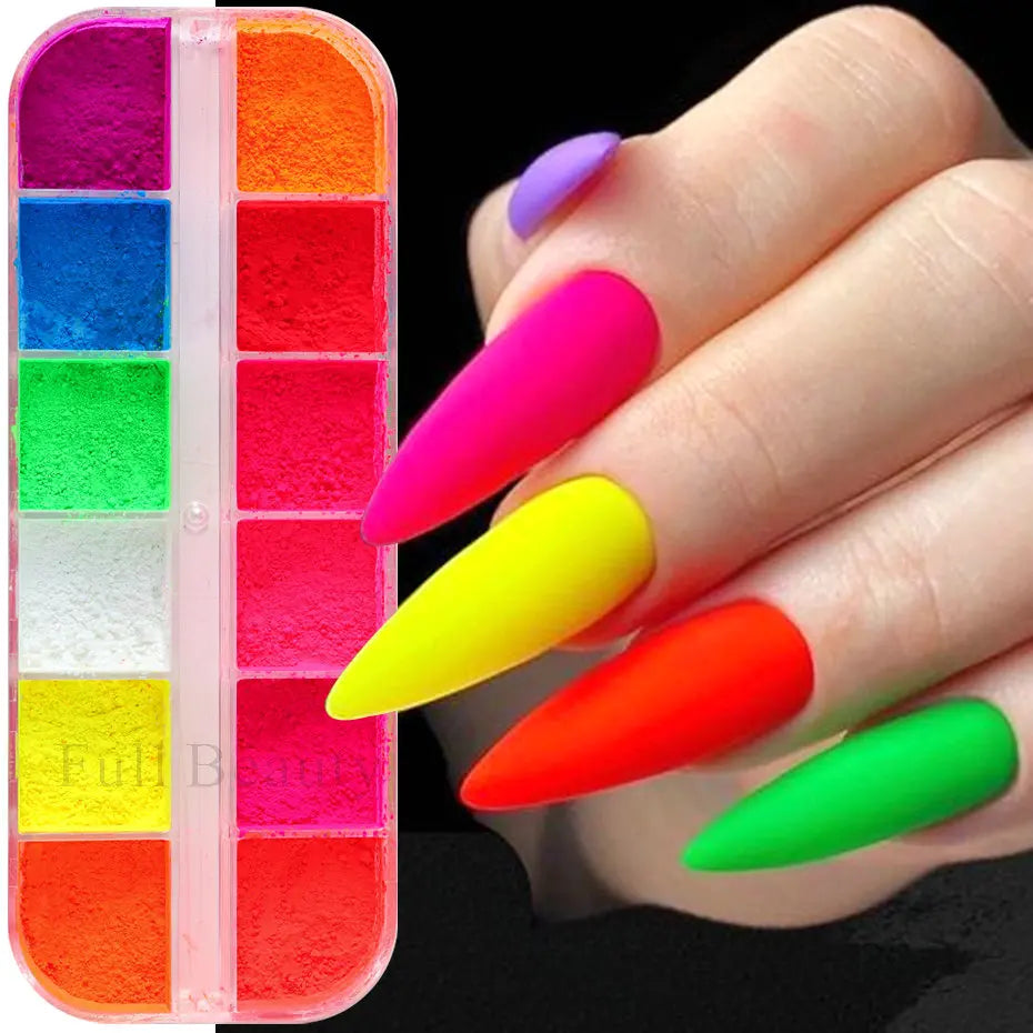 Neon Nail Pigment Fluorescent Powder