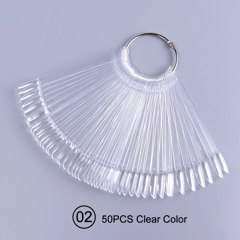 Clear Nail Swatches Display Chart