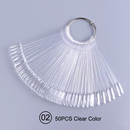 Clear Nail Swatches Display Chart