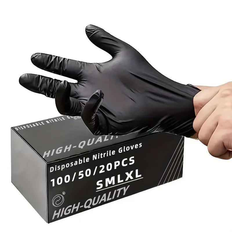 Disposable Black Nitrile Gloves