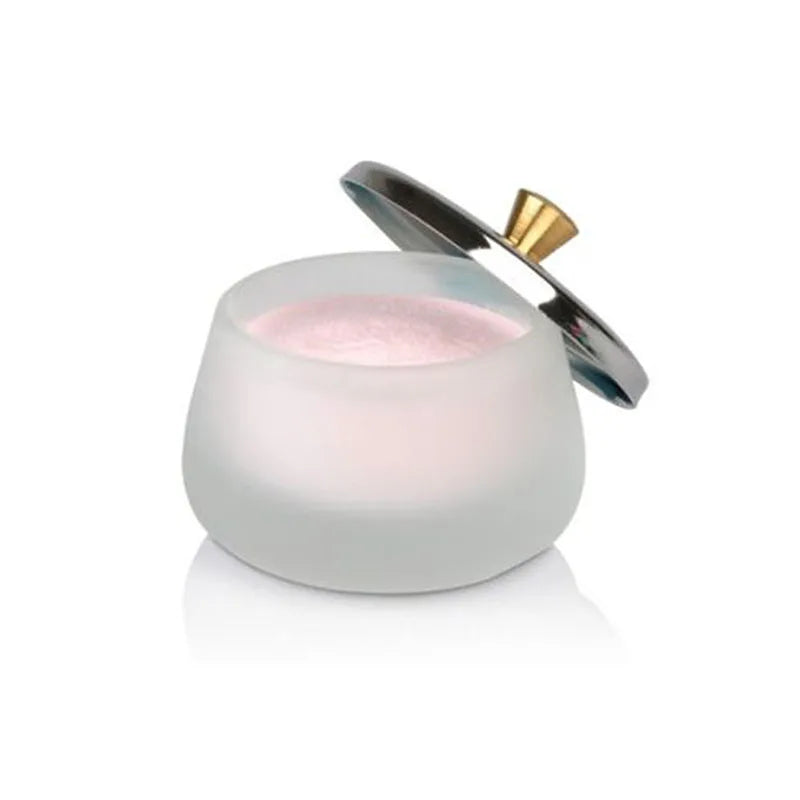 Glass Dappen Dish with Metal Lid