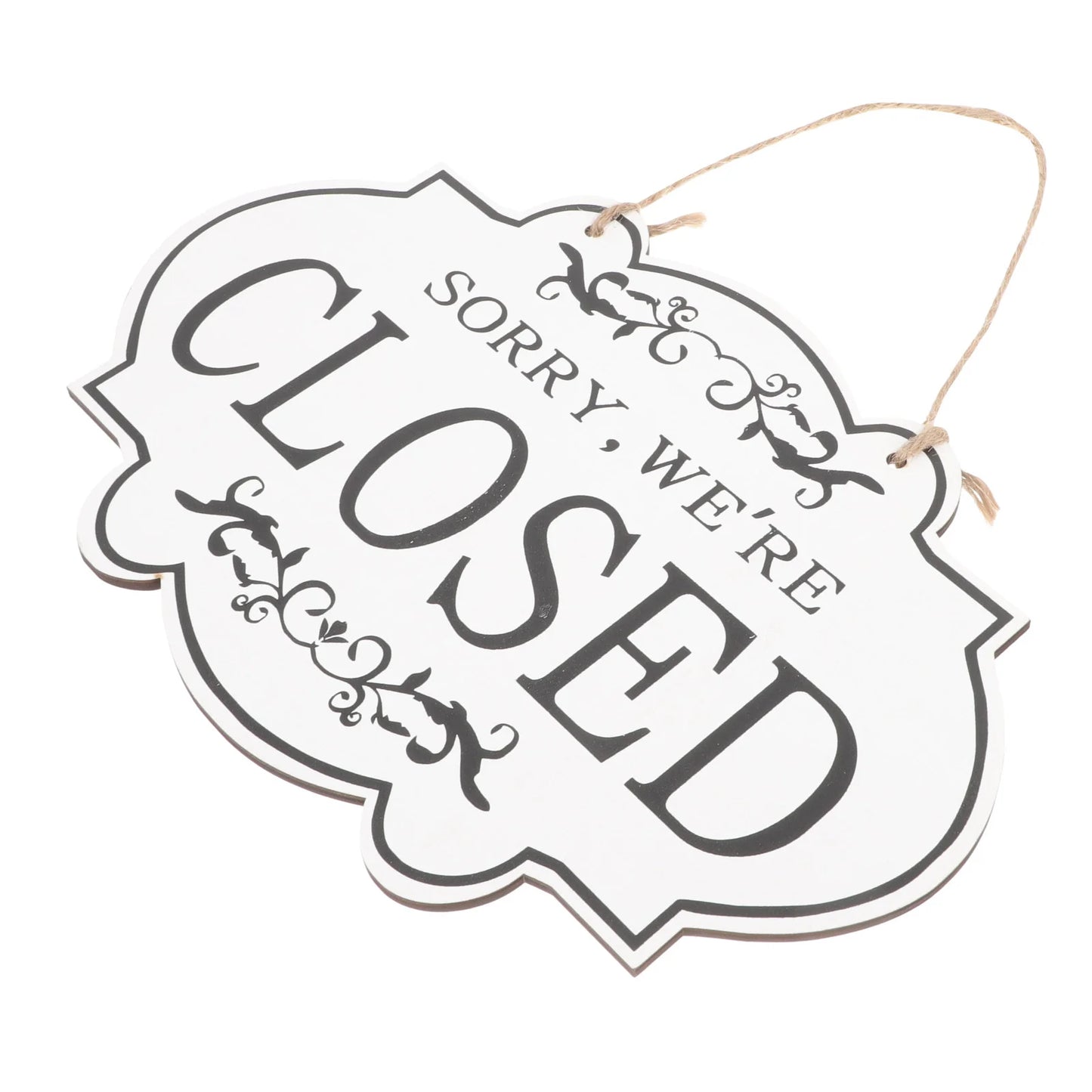 Vintage Double-Sided Open/Closed Wooden Sign