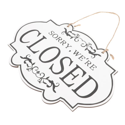 Vintage Double-Sided Open/Closed Wooden Sign