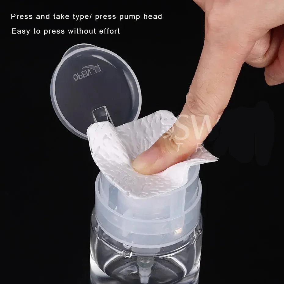 Push Down Nail Polish Remover Empty Bottles