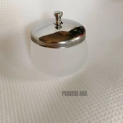 Glass Dappen Dish with Metal Lid