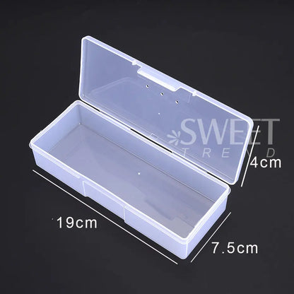 Transparent Empty Nail Art Storage Box Container