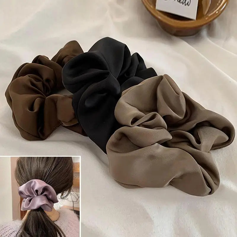 Elegant Silk Hair Scrunchies for Women