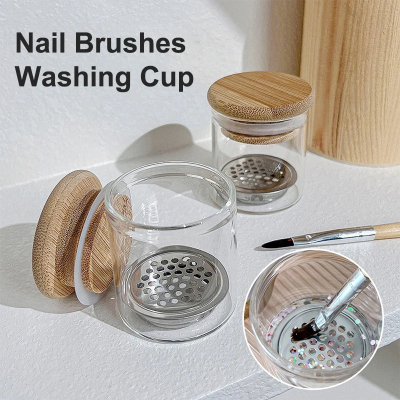 Portable Nail Brush Cleaning Cup