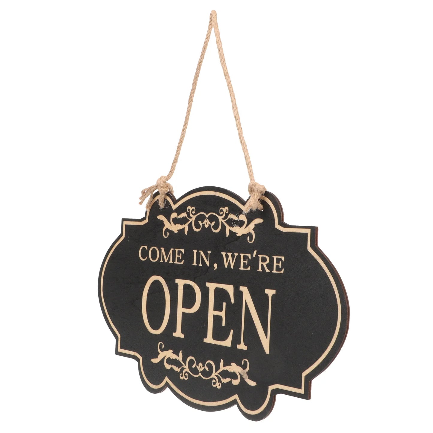 Vintage Double-Sided Open/Closed Wooden Sign